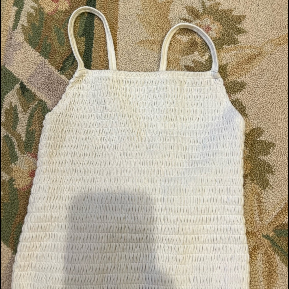 Hollsiter white ribbed summer tank